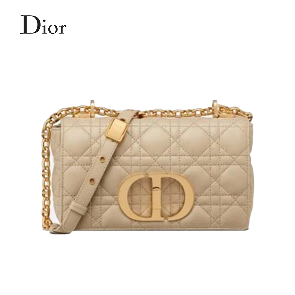 [디올] DIOR CARO 스몰 백 베이지 서플 까나쥬 송아지 가죽