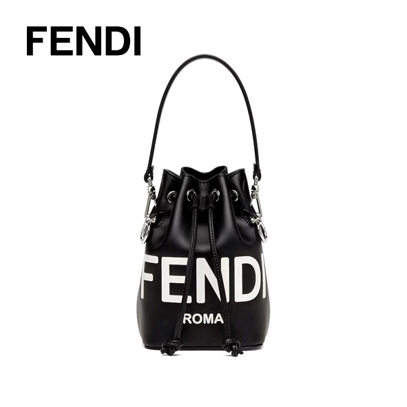 [FENDI] 펜디 몬트레조 블랙 가죽 미니 백