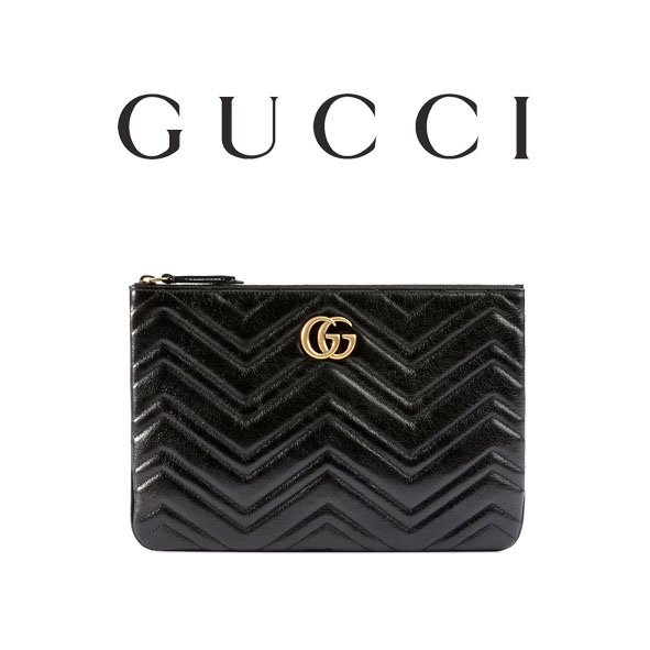 [GUCCI] 구찌 GG 마몽 레더 파우치