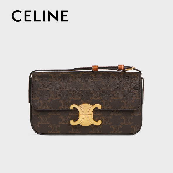 [셀린느] 클로드 숄더백 - 트리옹프 캔버스 & 카프스킨