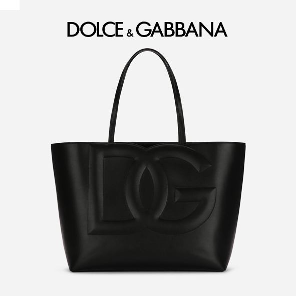 [돌체앤가바나] 미디엄 카프스킨 DG Logo Bag 쇼퍼백