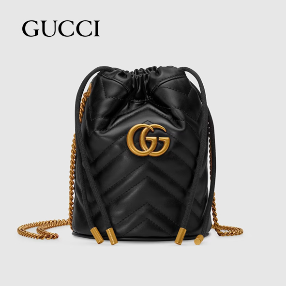 [구찌] GG 마몽 미니 버킷백